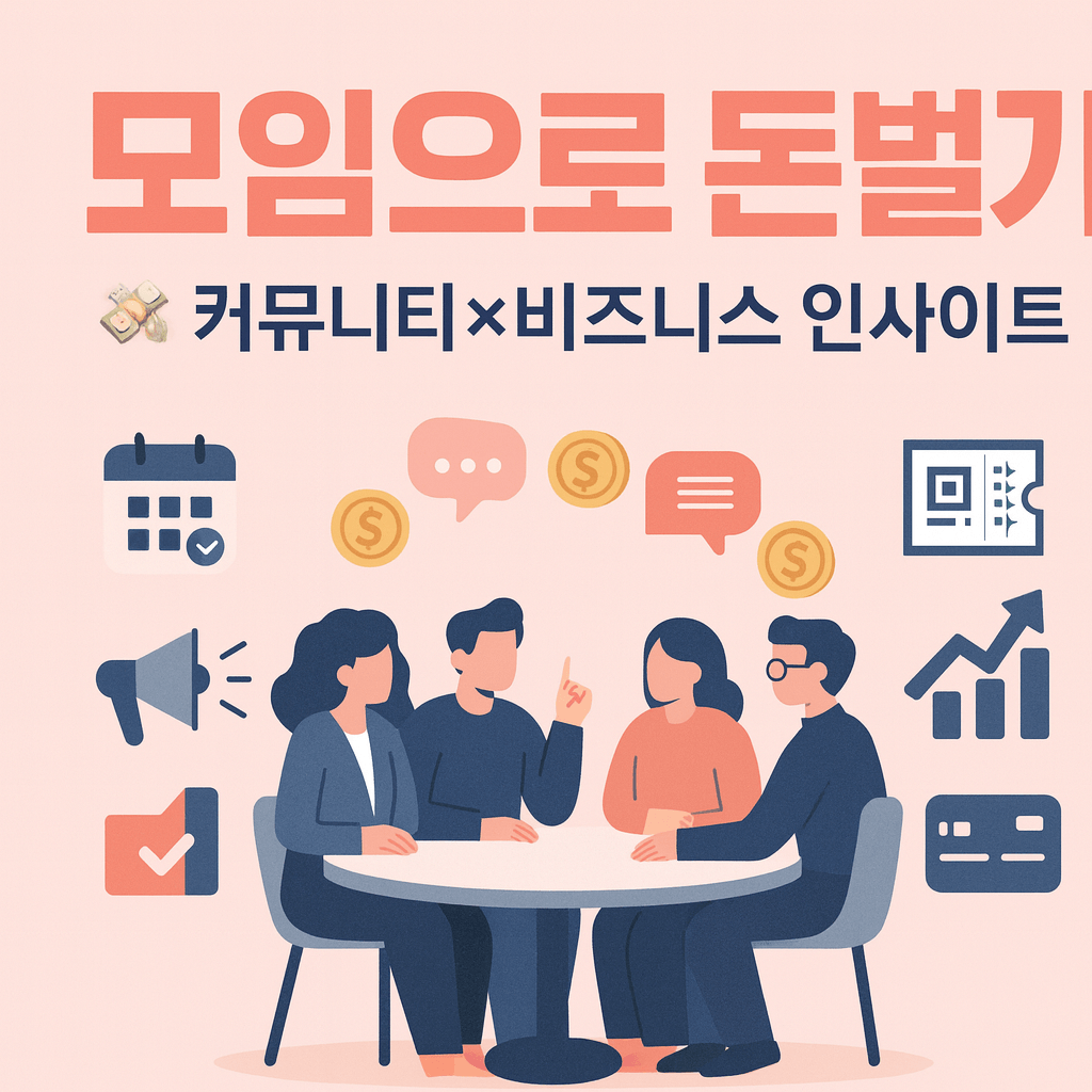 💸 모임으로 돈벌기 — 커뮤니티×비즈니스 인사이트