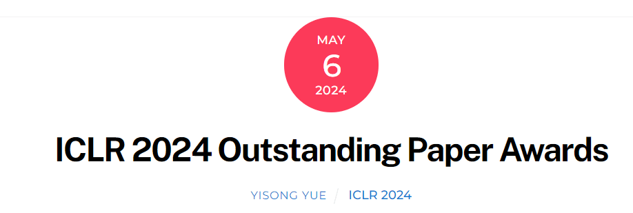 ICLR 2024 우수 논문 수상작 공개!